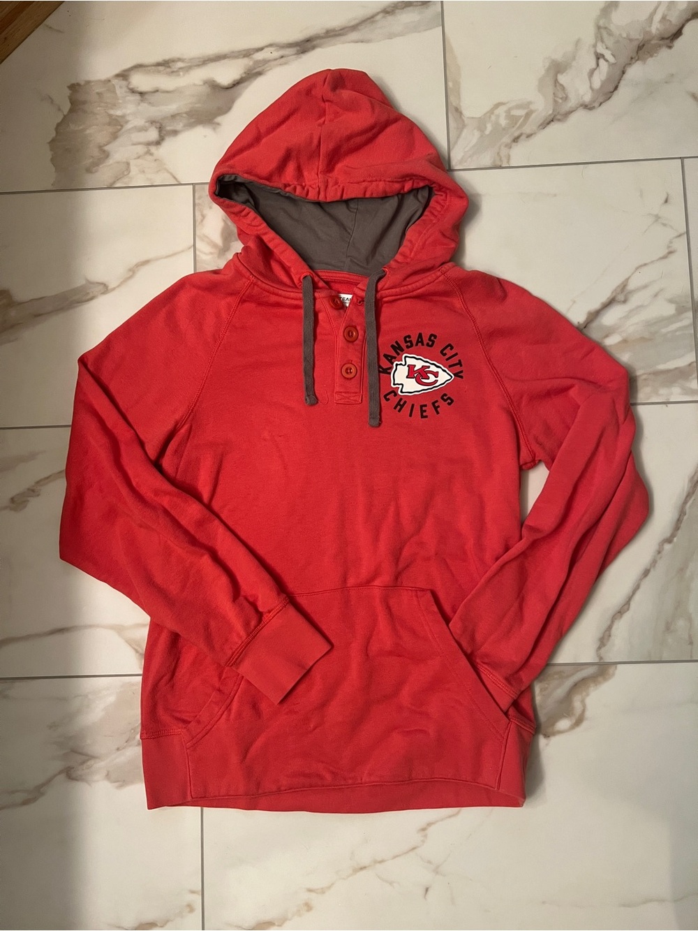 NFL Kansas City Chiefs Red Hooded Zip-Up Sweater